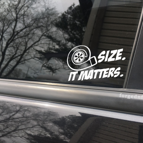 size it matters decal