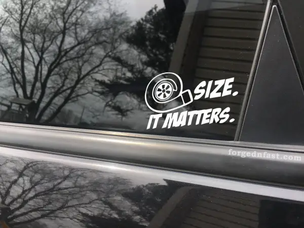 size it matters decal