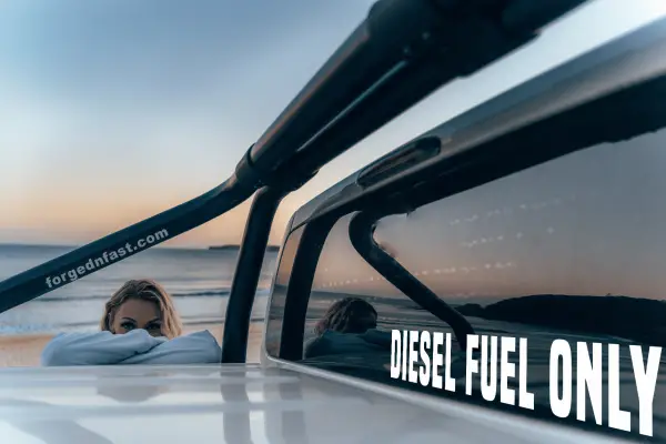 diesel fuel only truck sticker