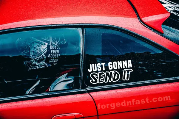 Just send it funny car sticker decal