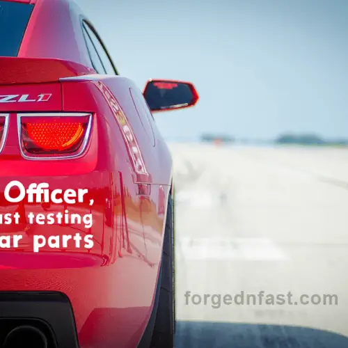 Sorry officer, I was testing new car parts decal funny car sticker decal