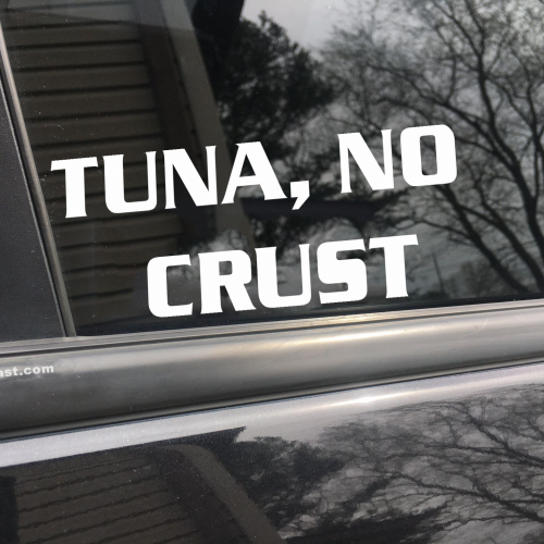 Tuna No Crust funny car sticker decal
