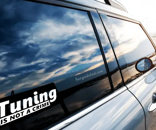 tuning is not a crime decal