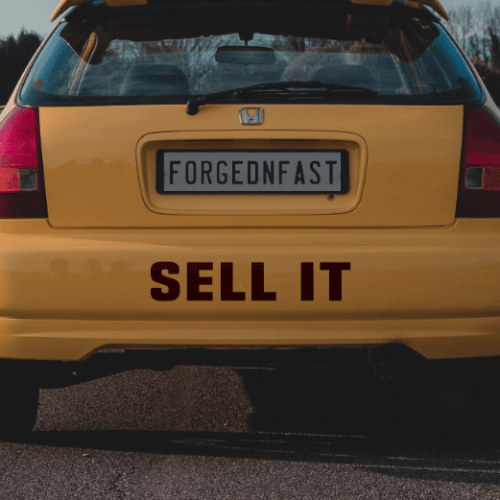 Sell It funny car sticker