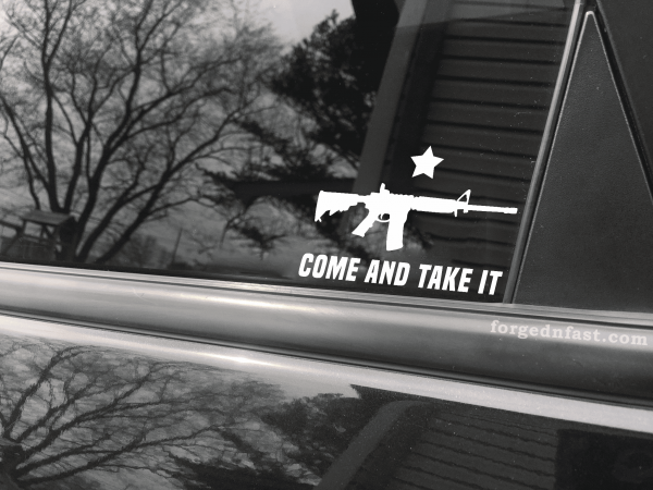 Come and Take it rifle car sticker decal