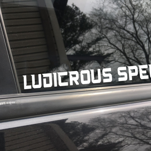 Ludicrous speed funny car sticker decal