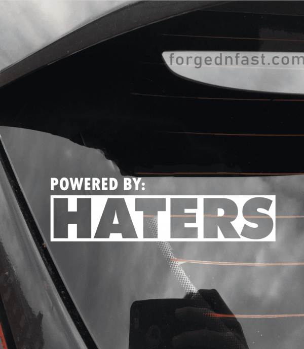 Powered by haters funny jdm car sticker decal