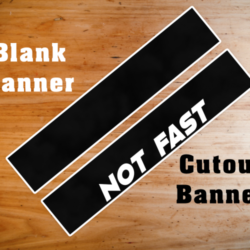 Custom Windshield Banner, Custom Logo or text, cutout or blank available