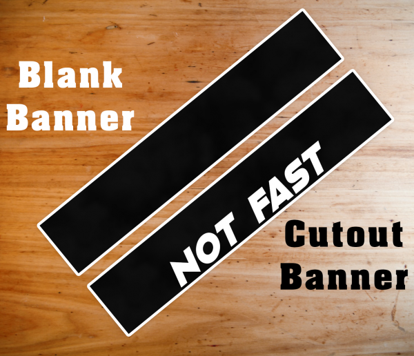 Custom Windshield Banner, Custom Logo or text, cutout or blank available