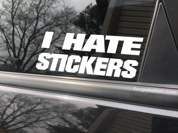 I hate stickers, car decal, bumper sticker, truck decal, funny car decal