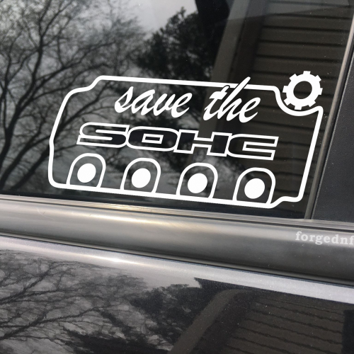Save the SOHC, car decal, bumper sticker, truck decal, funny car decal