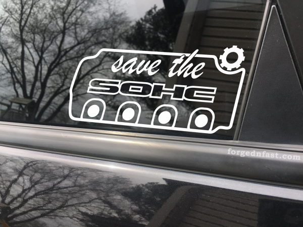 Save the SOHC, car decal, bumper sticker, truck decal, funny car decal