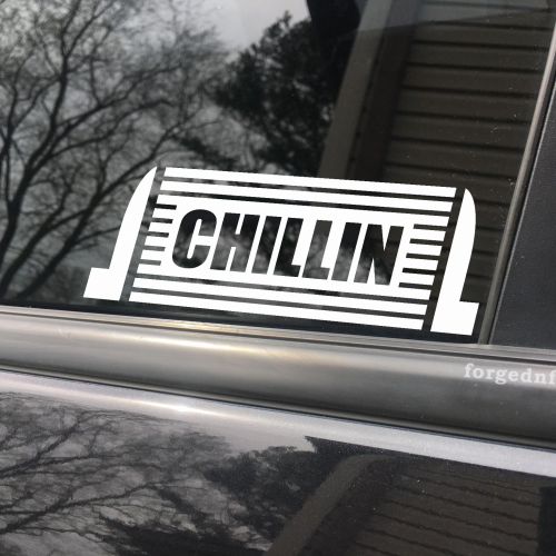 Chillin Intercooler, car decal, bumper sticker, truck decal, funny car decal