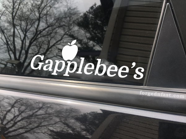 Gapplebees, car decal, bumper sticker, truck decal, funny car decal