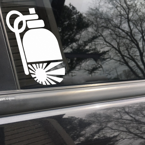 Grenade, car decal, bumper sticker, truck decal, funny car decal
