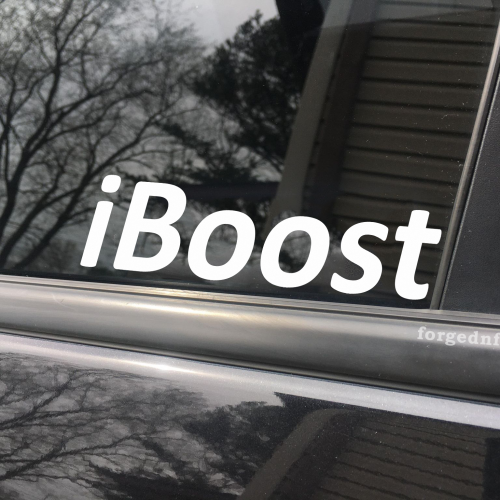 iBoost, car decal, bumper sticker, truck decal, funny car decal