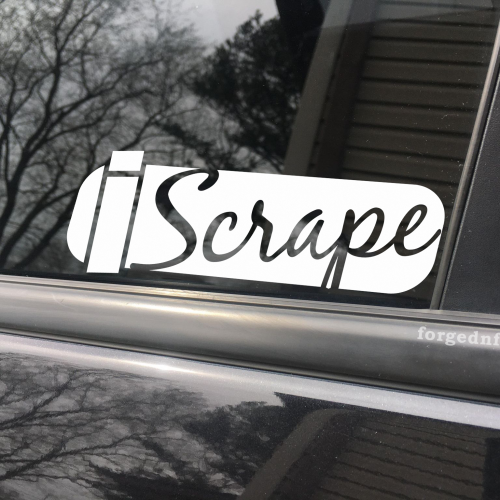 I scrape, car decal, bumper sticker, truck decal, funny car decal