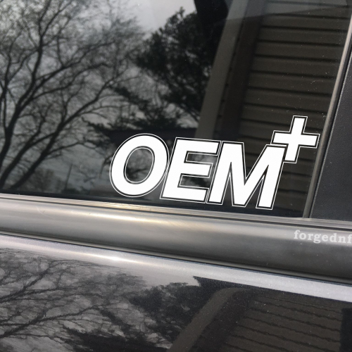 OEM plus, car decal, bumper sticker, truck decal, funny car decal