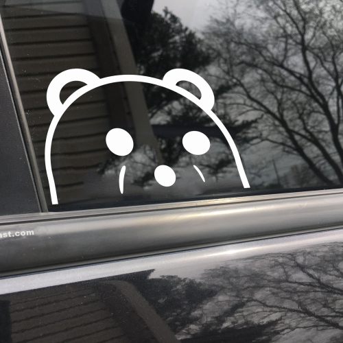 Panda face, car decal, bumper sticker, truck decal, funny car decal