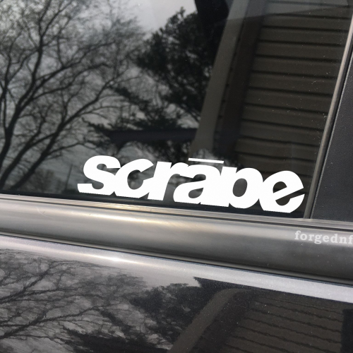 Scrape, car decal, bumper sticker, truck decal, funny car decal