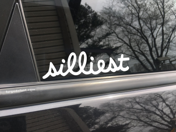 Silliest, car decal, bumper sticker, truck decal, funny car decal