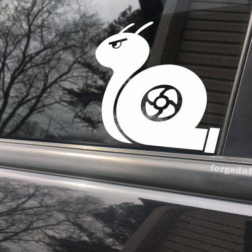 Turbo Snail, car decal, bumper sticker, truck decal, funny car decal
