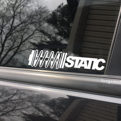 Static Coilover, car decal, bumper sticker, truck decal, funny car decal