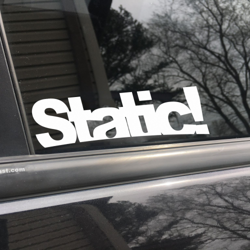 Static, car decal, bumper sticker, truck decal, funny car decal