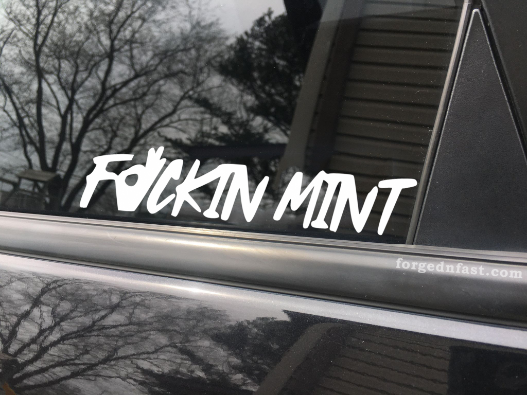 F'n mint funny car sticker decal