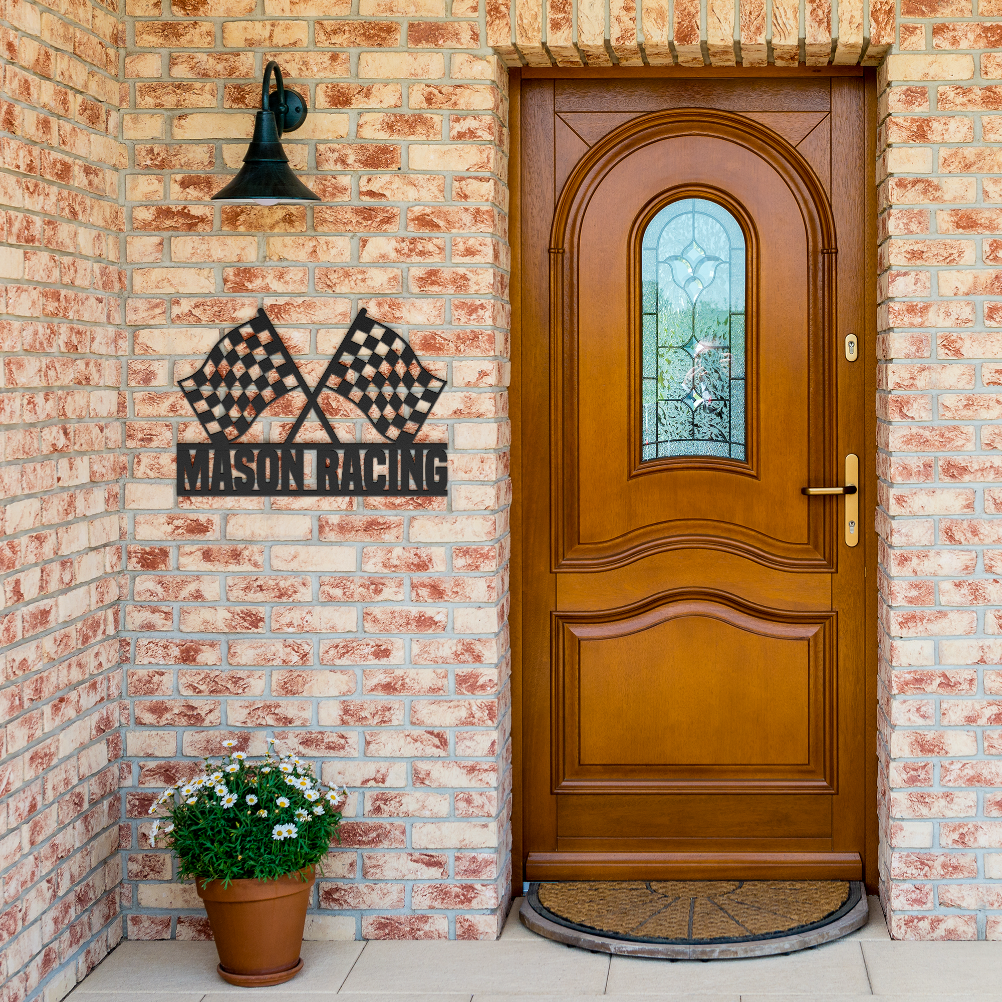 Custom Name Racing Flag Metal Sign, Car Lover, Metal Sign, Garage Sign, Mechanic - Image 7