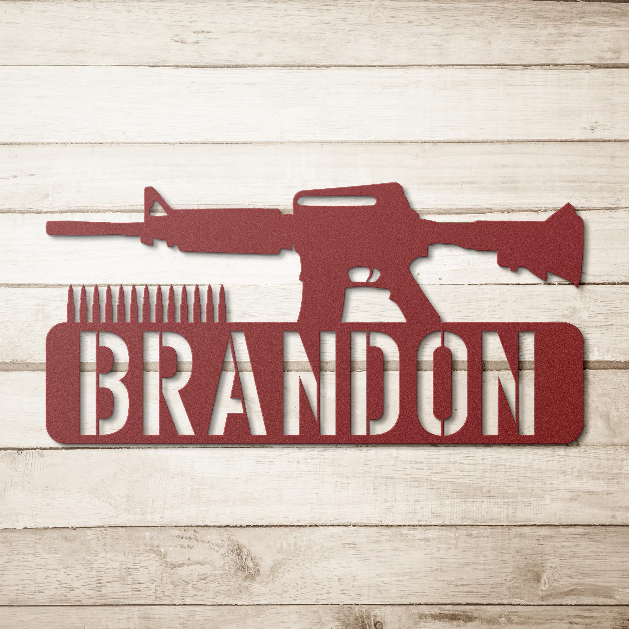 Custom Rifle Die Cut Metal Sign, Gunlover, Mancave, gift for him, Gun owner - Image 4