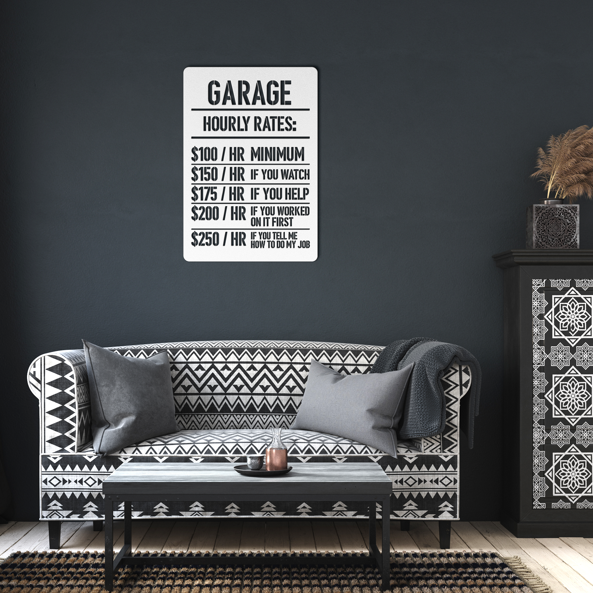 Mechanic Garage Rates Metal Sign. Mechanic Gift, Garage Decor, Man Cave, Car guy - Image 9