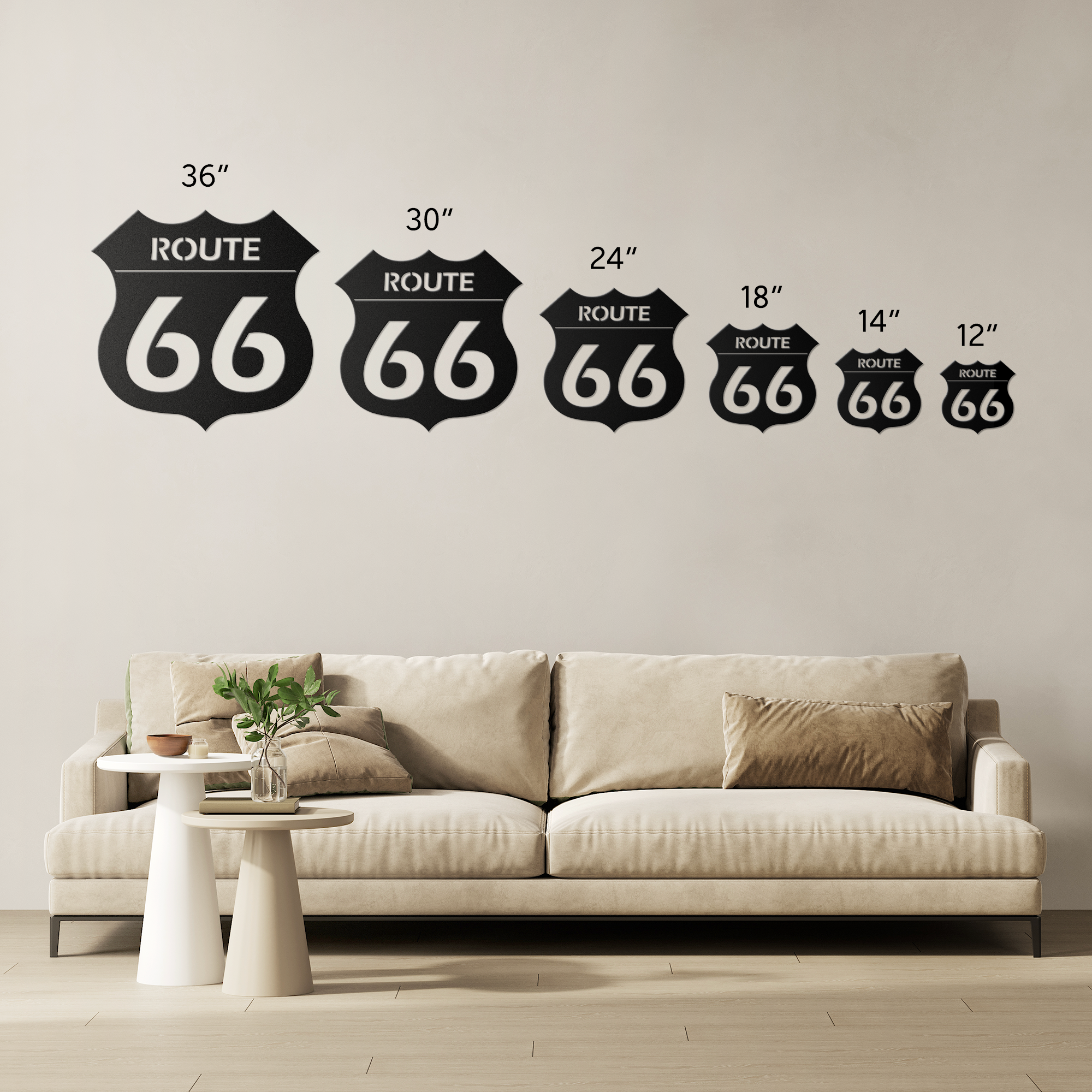 Route 66 Die Cut Metal Sign, car guy, car enthusiast, gift for him, mechanic gif - Image 3
