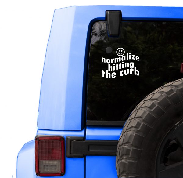 Normalize hitting the curb funny car sticker decal - Image 3
