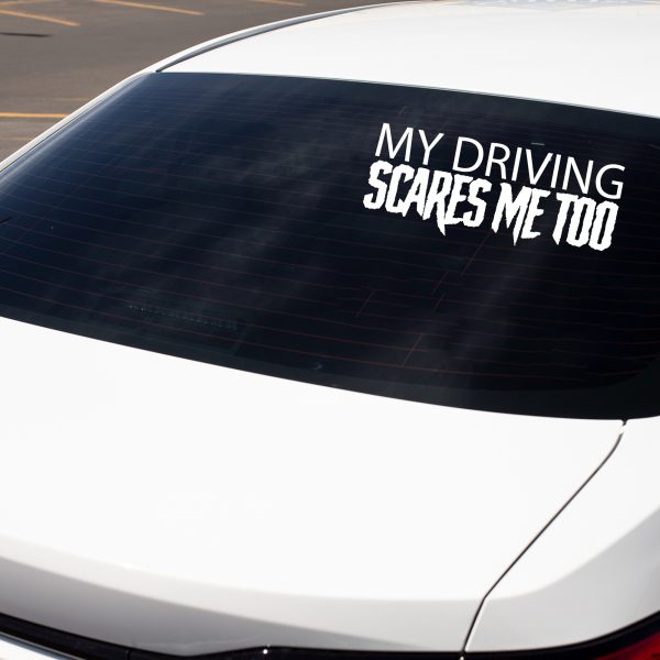 My driving scares me too funny car sticker decal - Image 5