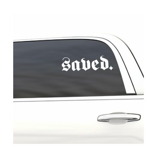 Saved, cool decal,car sticker decal