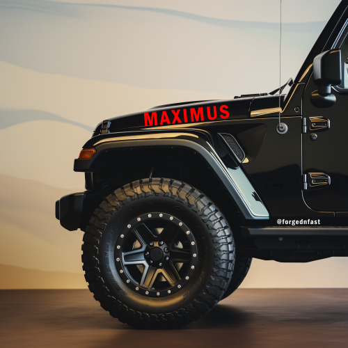 Custom Vinyl Hood Decals, Get 2, Custom Text Decal