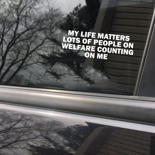 My Life Matters Lot Of People On Welfare Counting On Me, cool decal,car sticker decal
