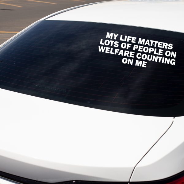 My Life Matters Lot Of People On Welfare Counting On Me, cool decal,car sticker decal - Image 9