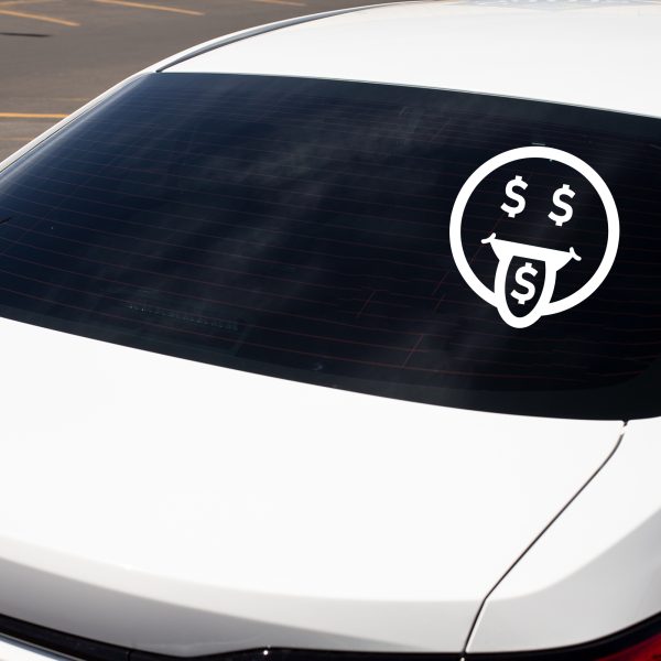 Money Face car decal, funny sticker - Image 7