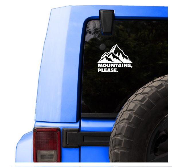 Mountains Please car decal, funny sticker - Image 9