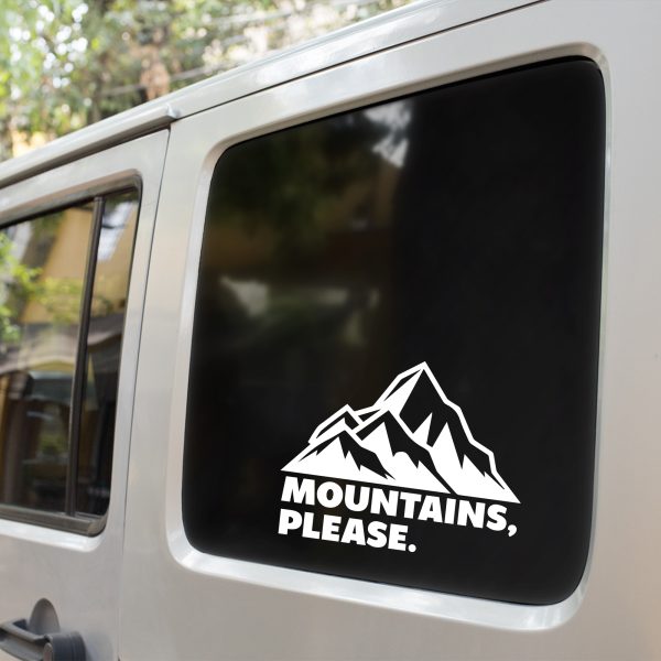 Mountains Please car decal, funny sticker - Image 8