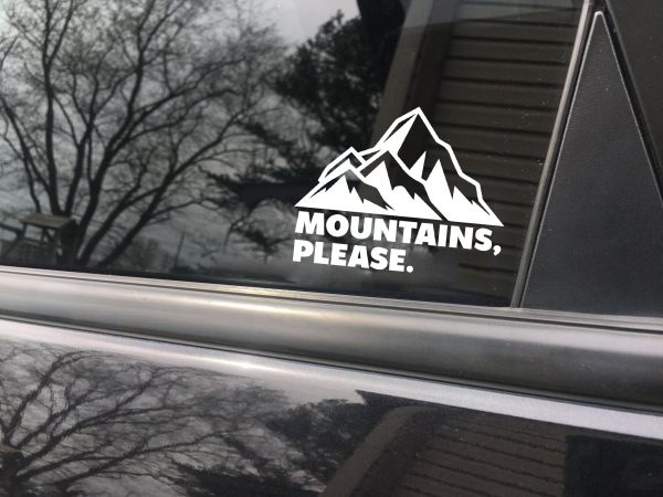 Mountains Please car decal, funny sticker - Image 7