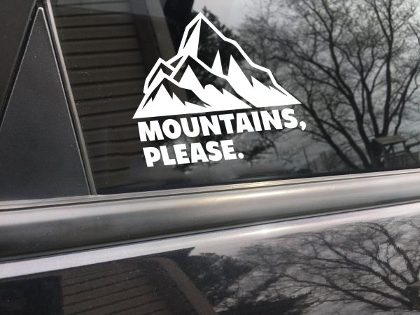 Mountains Please car decal, funny sticker - Image 6
