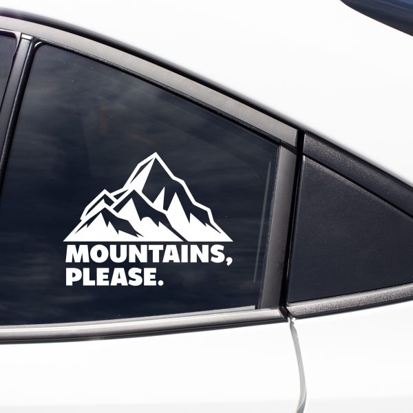 Mountains Please car decal, funny sticker - Image 5