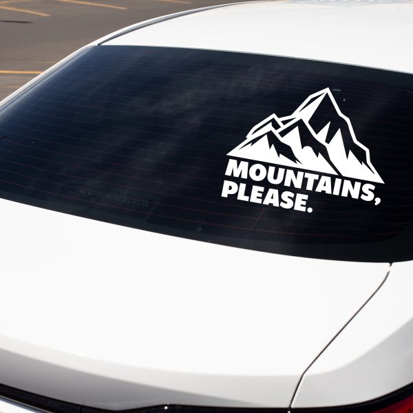 Mountains Please car decal, funny sticker - Image 4