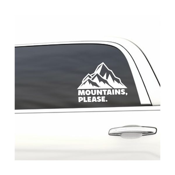 Mountains Please car decal, funny sticker