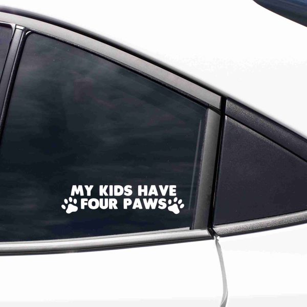 My Kids Have 4 Paws car decal, funny sticker - Image 6