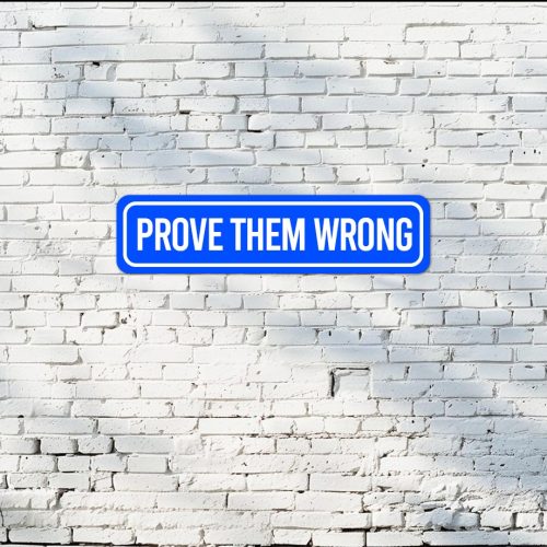 Prove Them Wrong 6x24 Aluminum Sign: Metal sign, Rectangler, Custom Colors