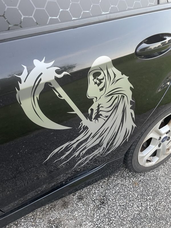 Reaper Decal, Huge Car Decal, JDM, Cool Car Decal, Funny Decal, Artistic